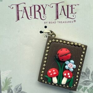 Fairy Tale Mushroom Book Pendant 🐞 🌼 🍄